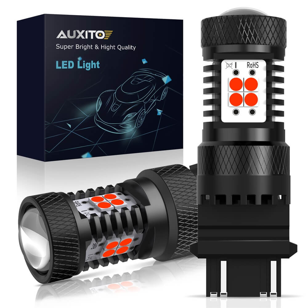 3157 3156 LED Bulbs with Projector for Car Tail Lights Brake Lights, Red product image