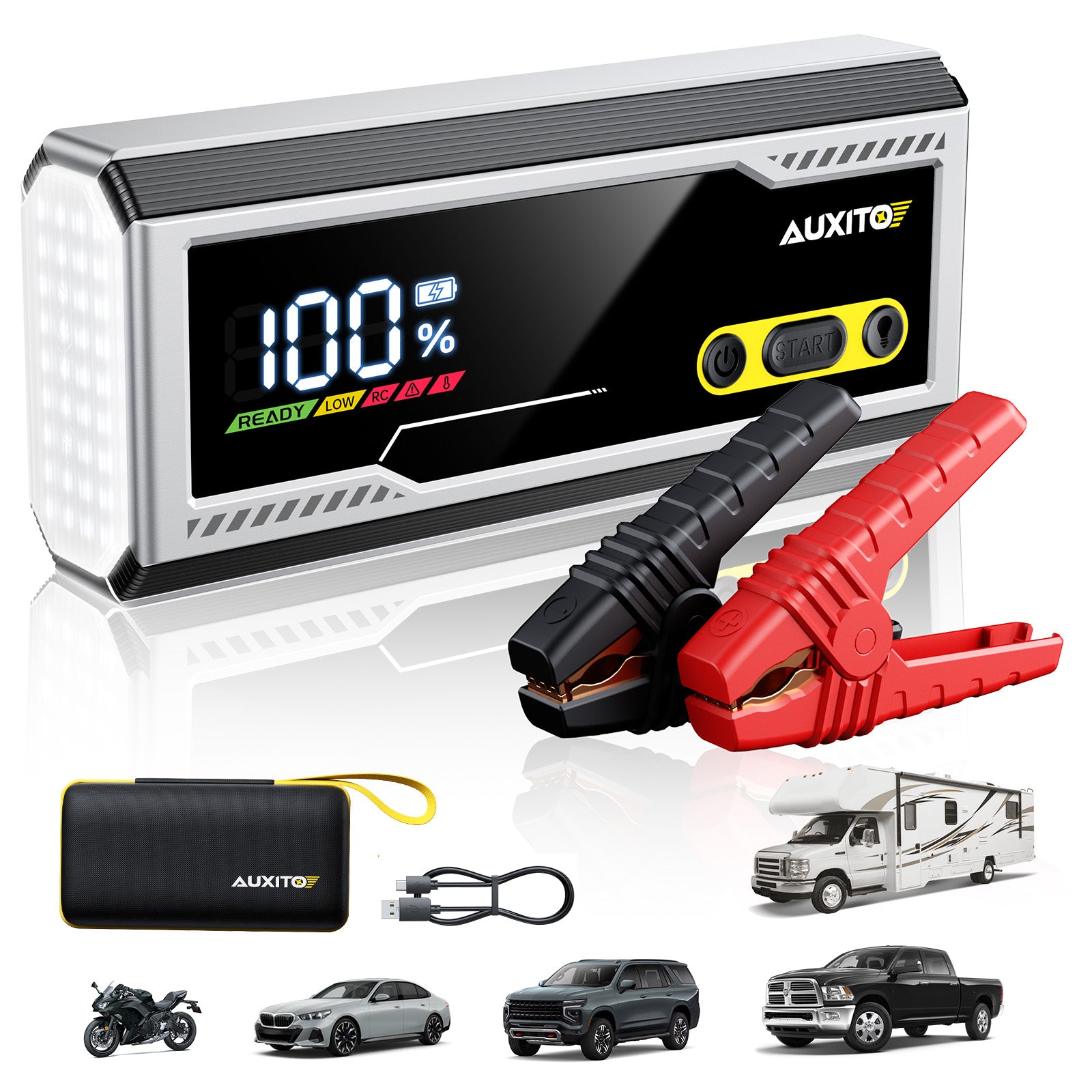 AUXITO T5 Portable 9500A Jump Starter, 12V Car Battery, Up to All Gas/All Diesel Engines product image
