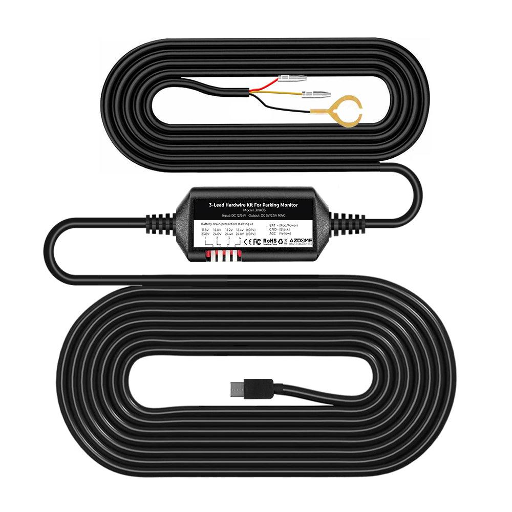 AZDOME JYX05 3-Lead Hardwire Kit | Type-C | 24H Parking Mode & Battery Protection product image