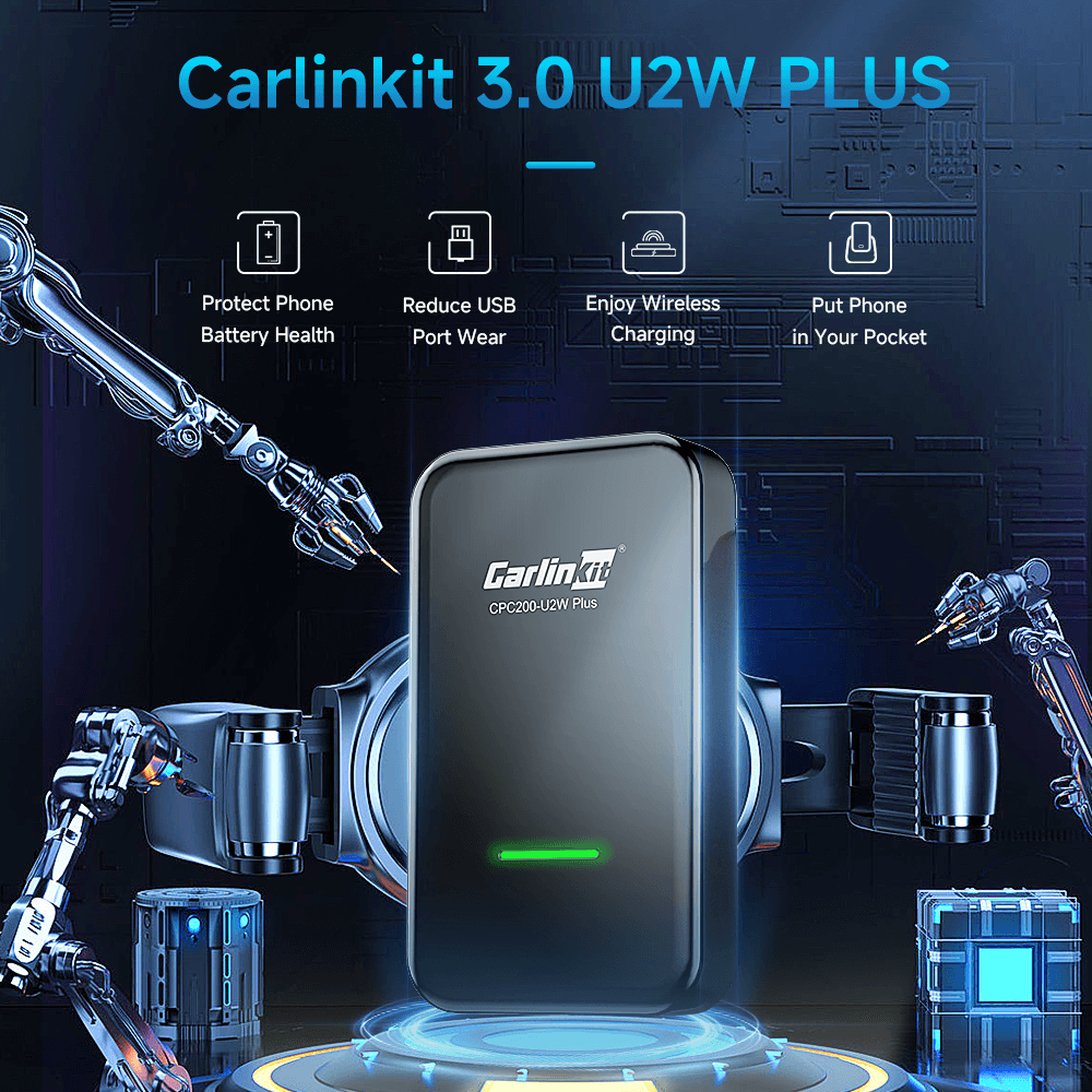 CarlinKit 3.0 U2W Plus Wireless Carplay Adapter for OEM Factory Wired Carplay Car product image