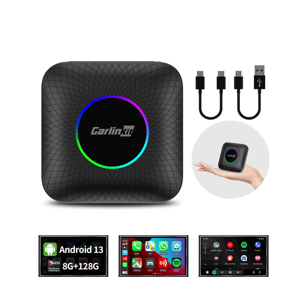 Tbox Led Multimedia Video Android13 AI Box Wireless CarPlay & Android Auto product image