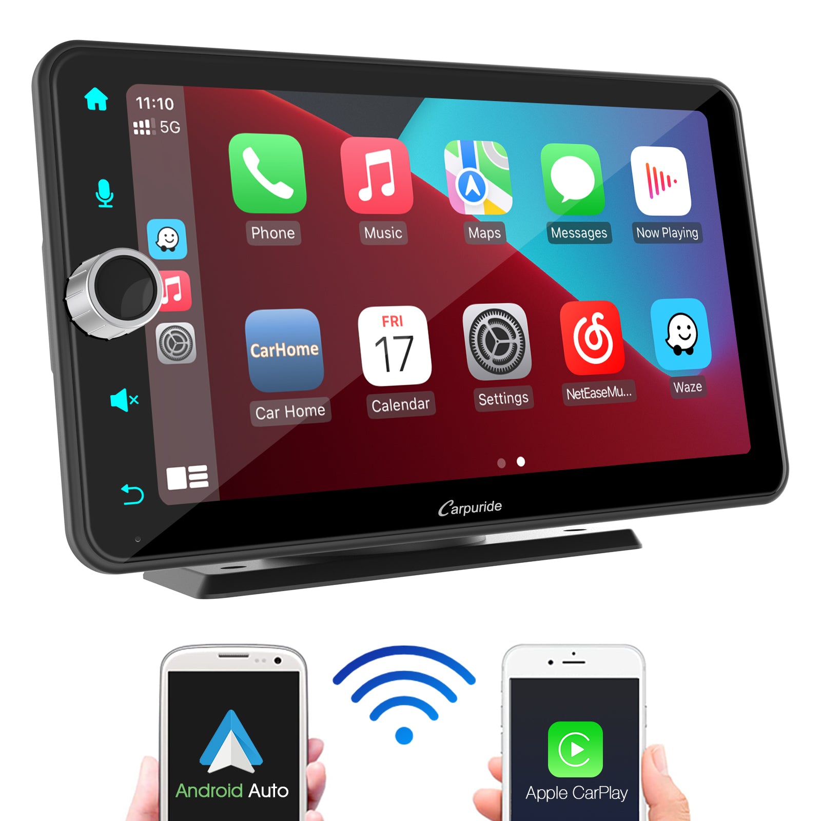 CARPURIDE W706 Multifunctional Portable Navigation, Car Stereo with Carplay and Android Auto, 7\" IPS Touch Screen, Google, and Siri Assistant product image
