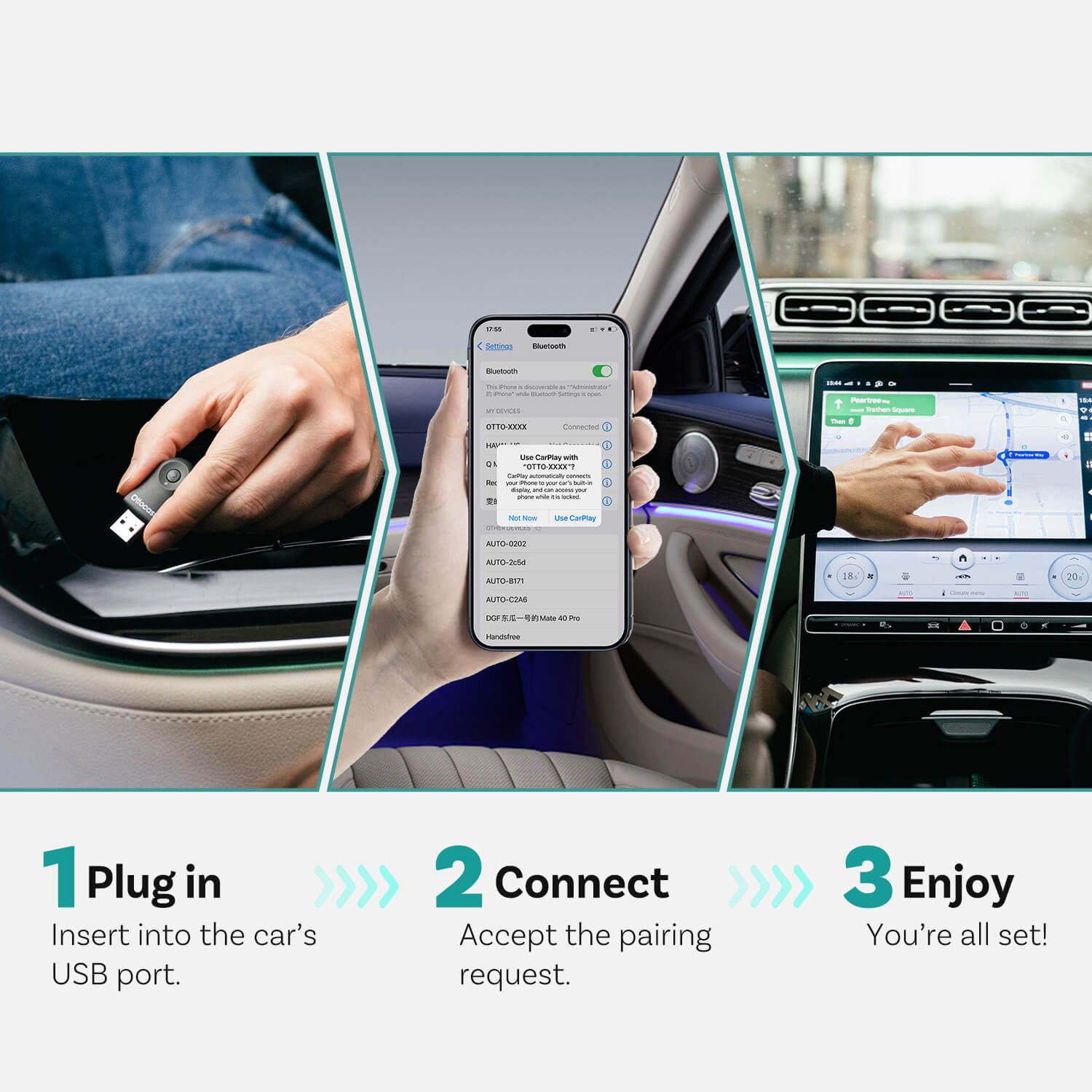 Mini Wireless CarPlay/Android Auto Adapter product image