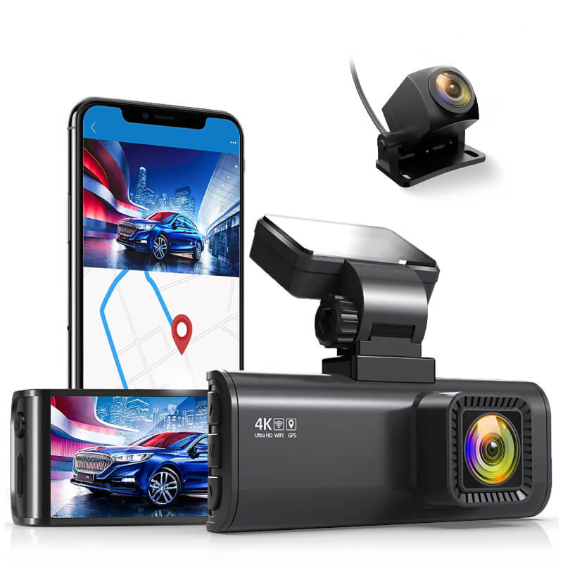 REDTIGER Dash Cam for Cars, 4K/2.5K Dashcam, 3.16'' IPS Screen Car Dash Cam Front and Rear, Built-in Wifi& GPS, G-sensor, Loop Recording, WDR, Super Night Vision, Parking Mode product image