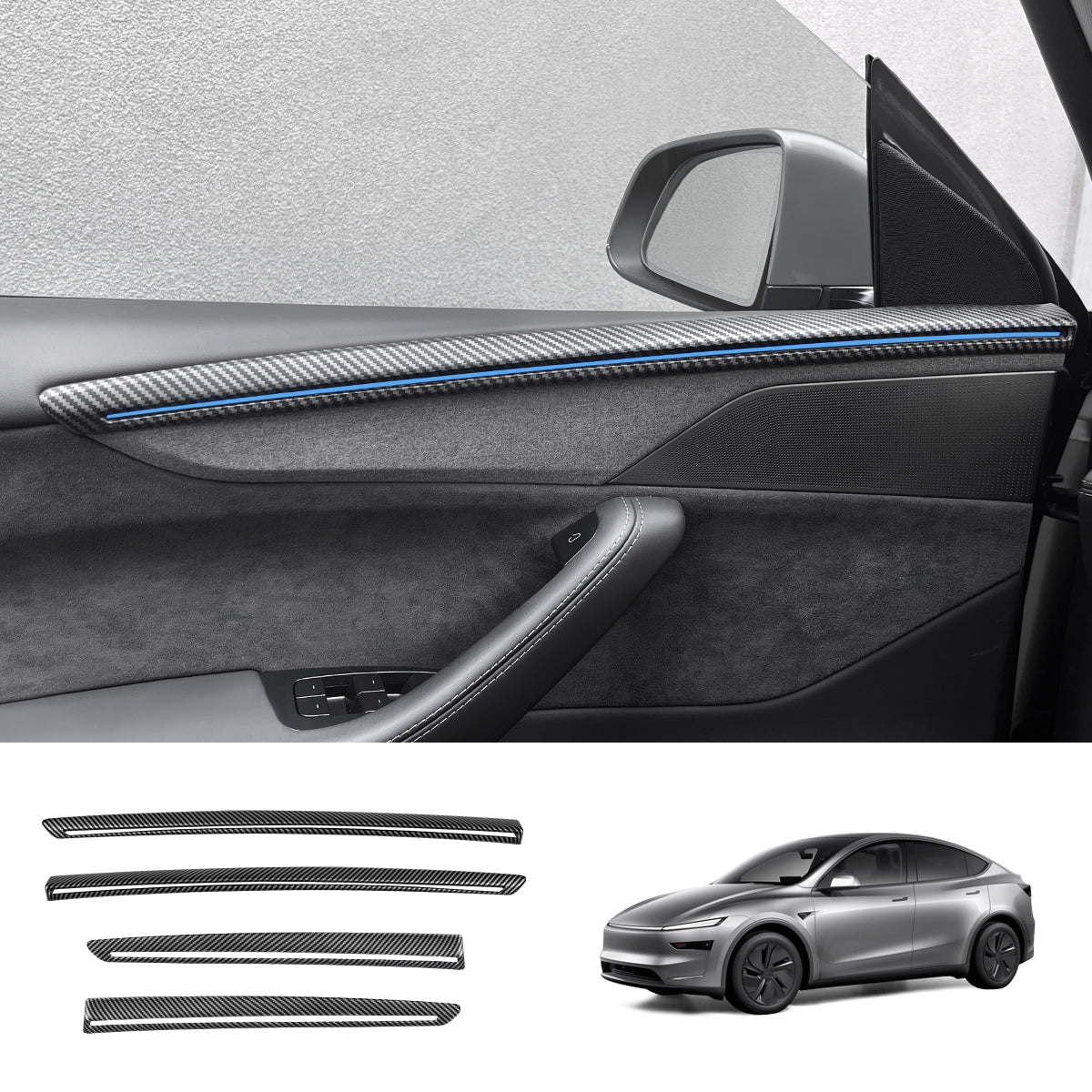 ABS Interior Door Panel Upper Trim Covers (4Pcs) for Tesla Model Y Juniper product image