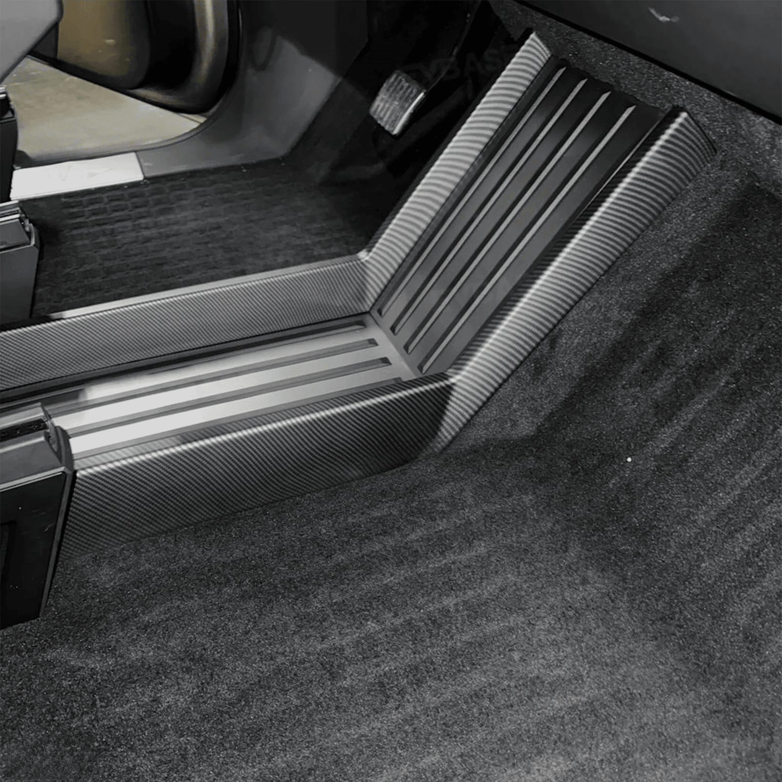 Cybertruck Lower Console Side Carbon Fiber Style ABS Protection product image