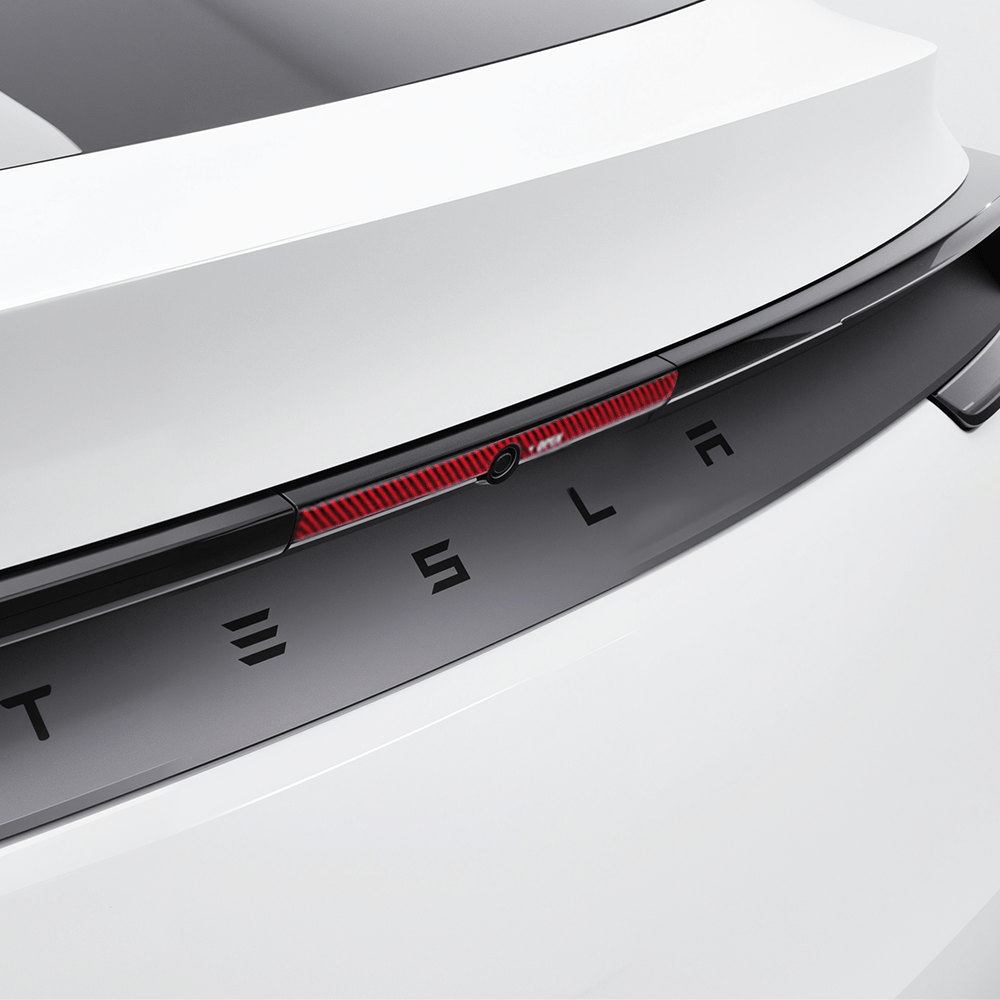 Model Y Juniper Rear Trunk Button Sticker | Flexible Urethane Carbon Fiber product image