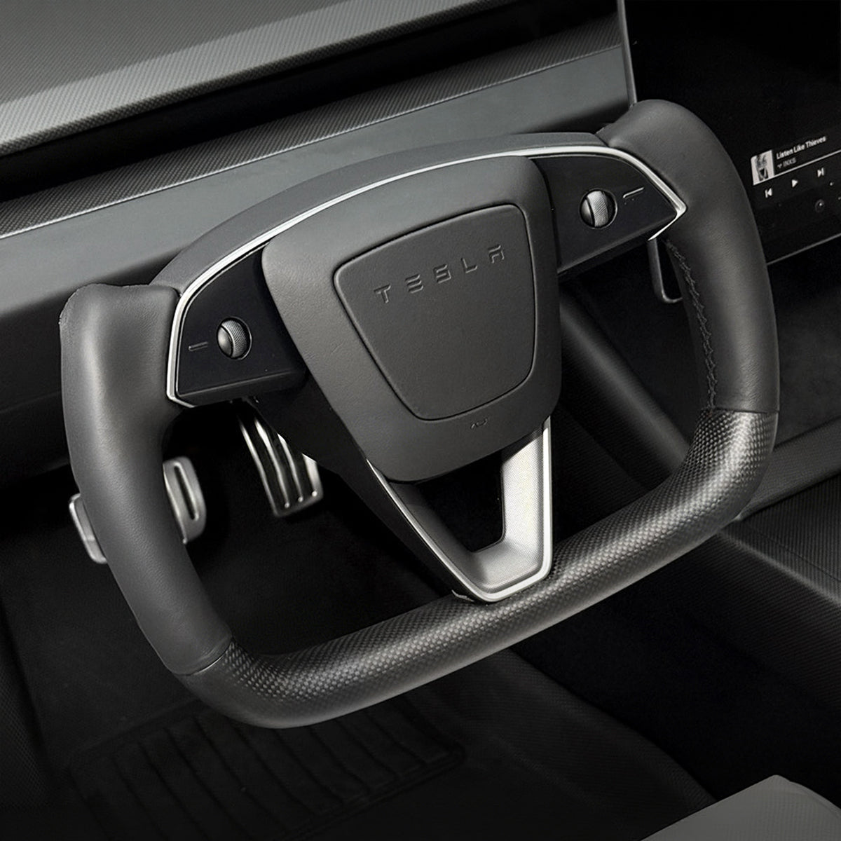 TESERY Carbon Fiber Heated Yoke Steering Wheel for Model 3 Highland / Model Y Juniper product image