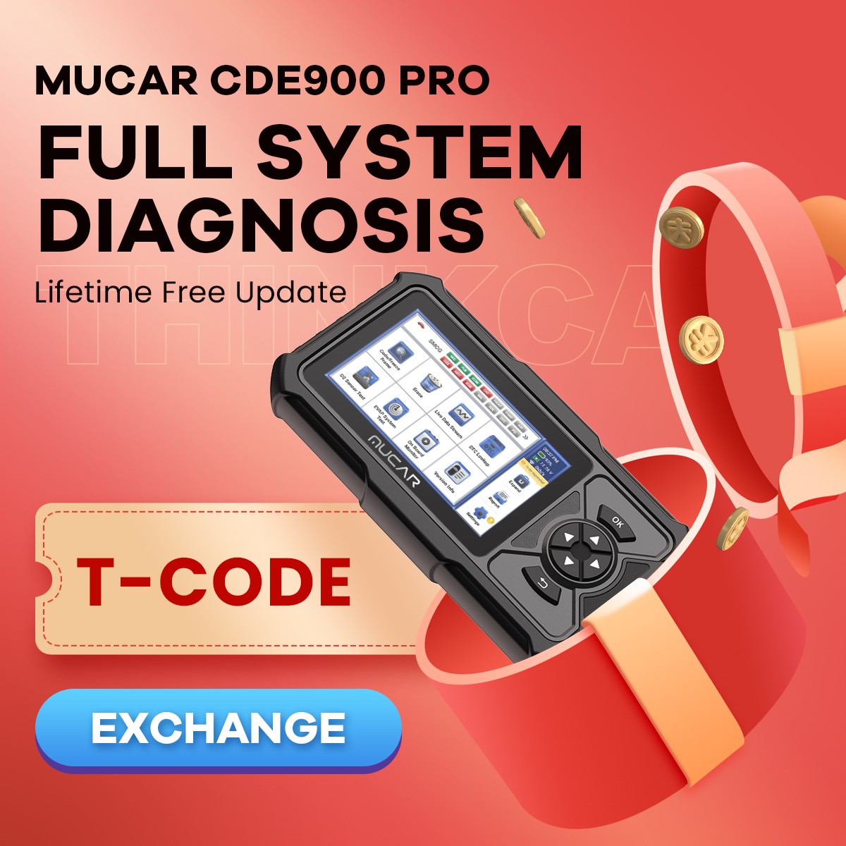 MUCAR CDE900 PRO T-code All System Diagnosis for All Cars product image