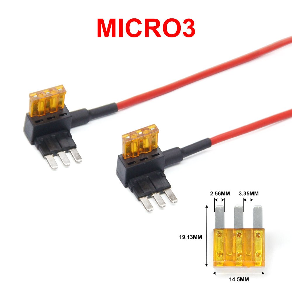 2PCS Circuit Fuse Tap with Mini, Micro2, Micro3, ATO, Mini Low Profile Adapter Holder product image
