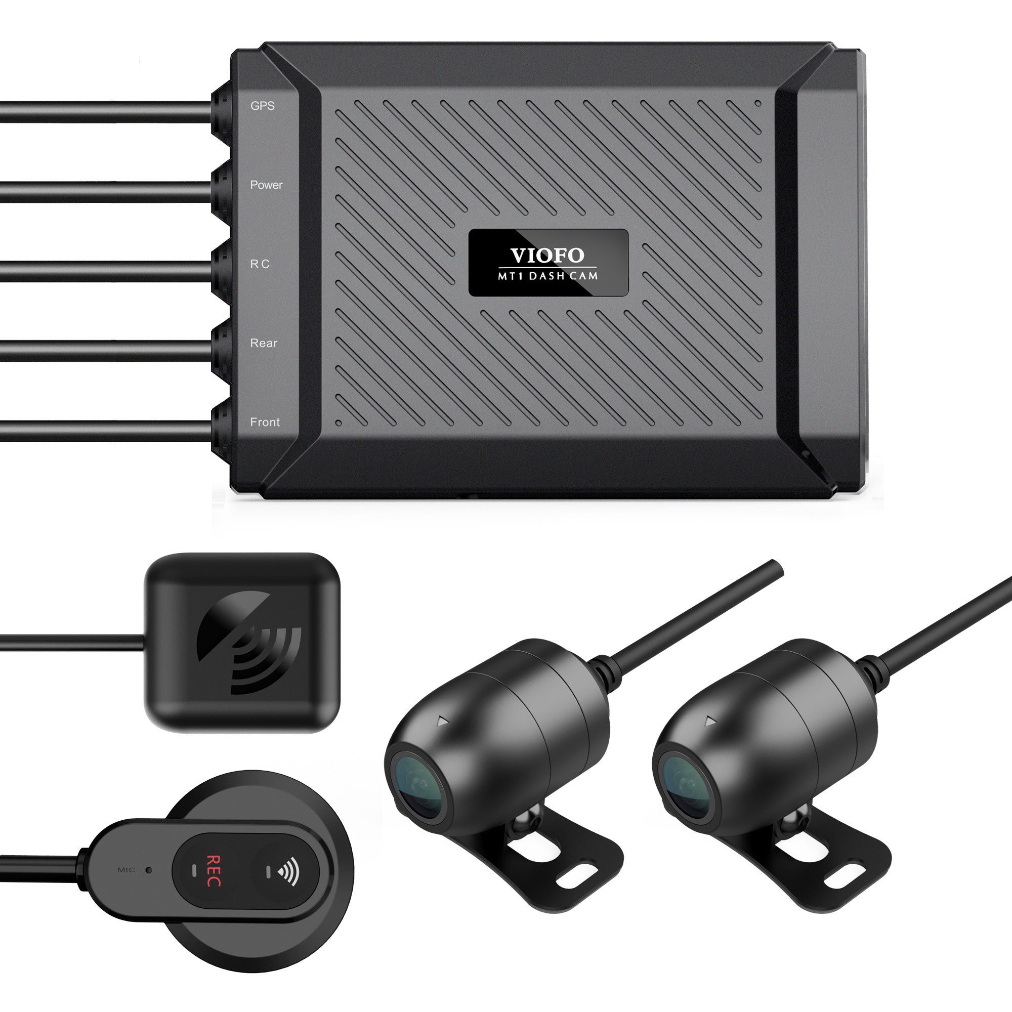 MT1 Dual Channel 1080P Motorcycle Dash Cam Built in Wi-Fi GPS with 32GB microSD Card product image
