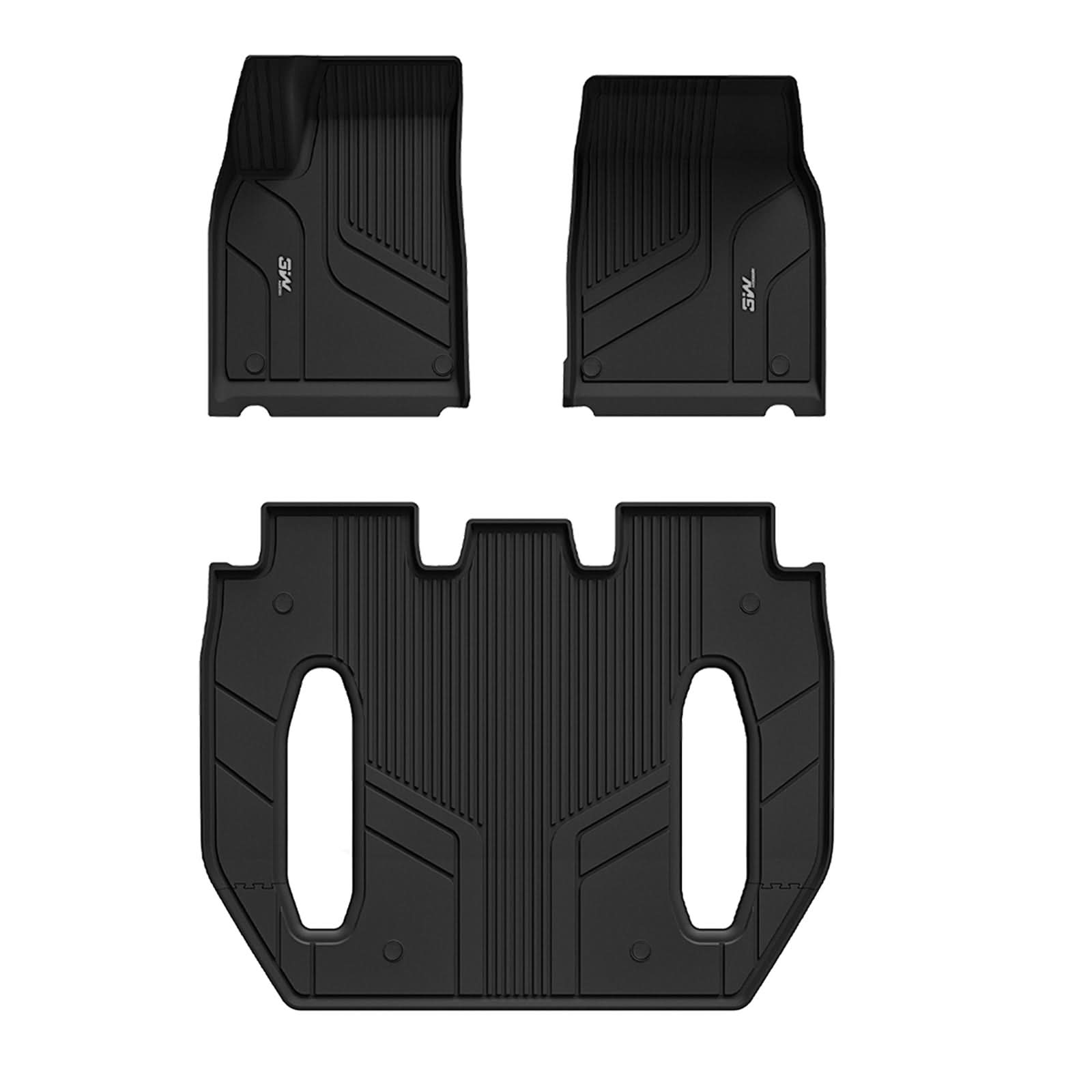 3W Tesla Model X 6 Seat 2022-2023 Custom Floor Mats Trunk Mats TPE Material & All-Weather Protection product image